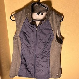 Fila Women’s Fleece Quilted Vest Color Gray/Purple Size XL